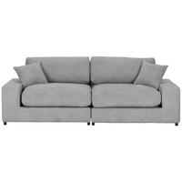 BIGSOFA Struktur, Bouclé Grau  - Greige/Schwarz, MODERN, Kunststoff/Textil (240/76/125cm) - Landscape