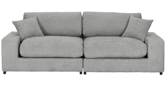BIGSOFA Struktur, Bouclé Grau  - Greige/Schwarz, MODERN, Kunststoff/Textil (240/76/125cm) - Landscape