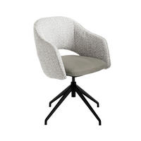 ARMLEHNSTUHL  in Flachgewebe  - Schwarz/Grau, Design, Textil/Metall (63/74-90/57-73cm) - Koinor