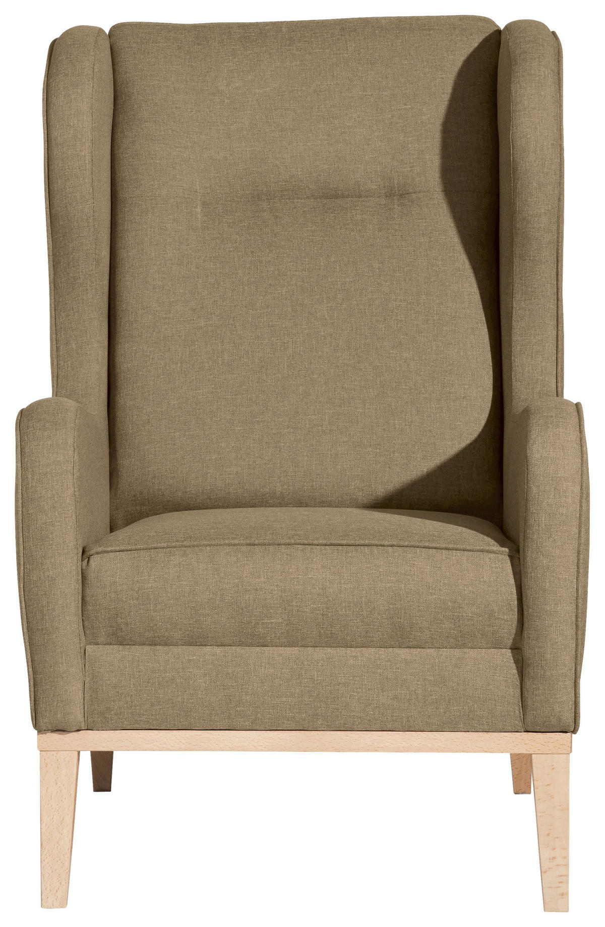 OHRENSESSEL in Flachgewebe Sandfarben  - Sandfarben/Naturfarben, Konventionell, Holz/Textil (66/104/78cm) - Max Winzer