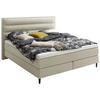 BOXSPRINGBETT 180/200 cm  in Beige  - Beige/Schwarz, Design, Textil/Metall (180/200cm) - Schöner Wohnen