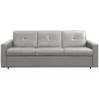 SCHLAFSOFA Grauweiss  - Schwarz/Grauweiss, Konventionell, Leder/Kunststoff (206/81/96cm) - Novel