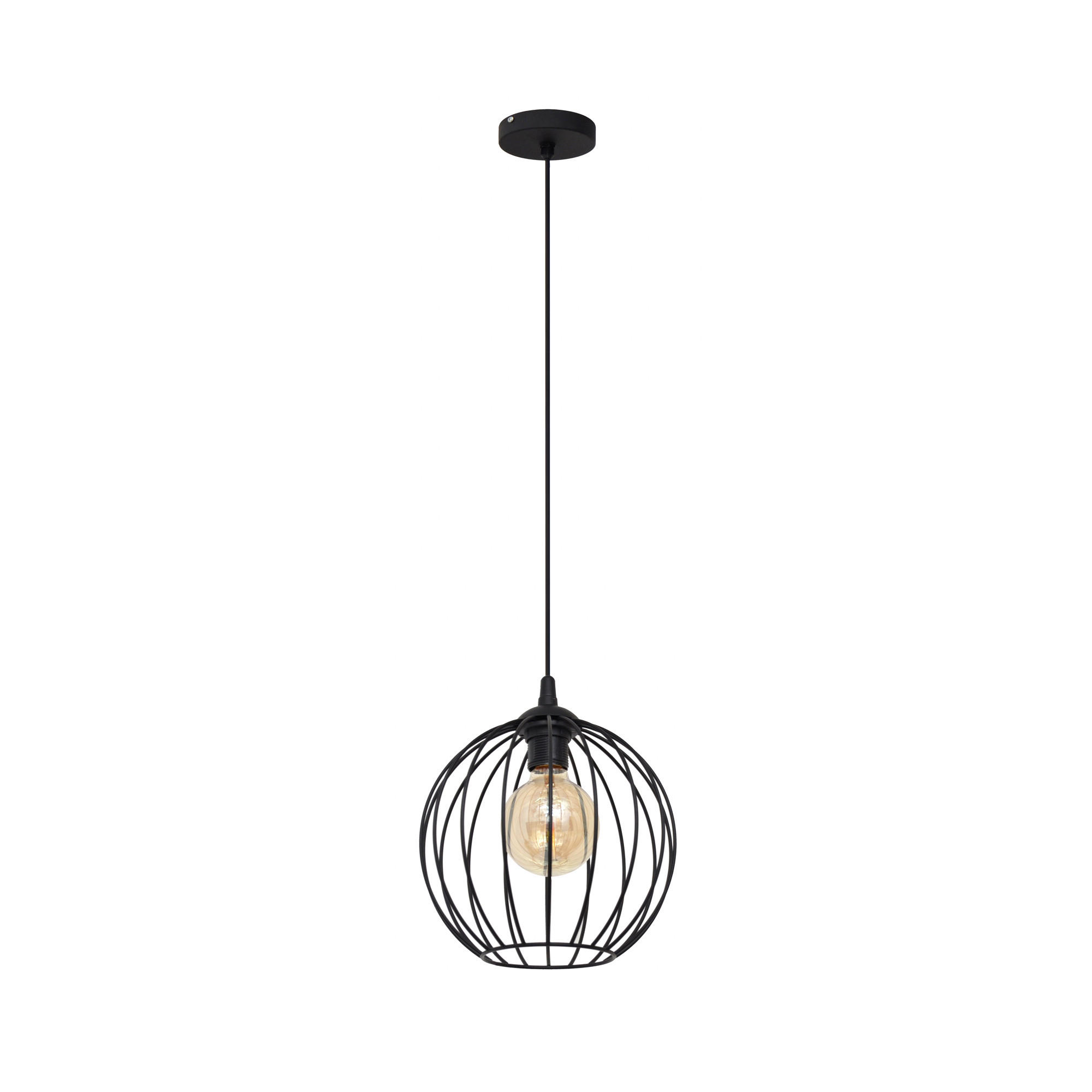 XXXLutz Hängeleuchte Mercure Schwarz 23x93x23 cm