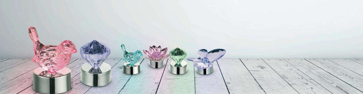 LED-BORDSLAMPA 9/4,2 cm   - klar/lila, Basics, plast (9/4,2cm)