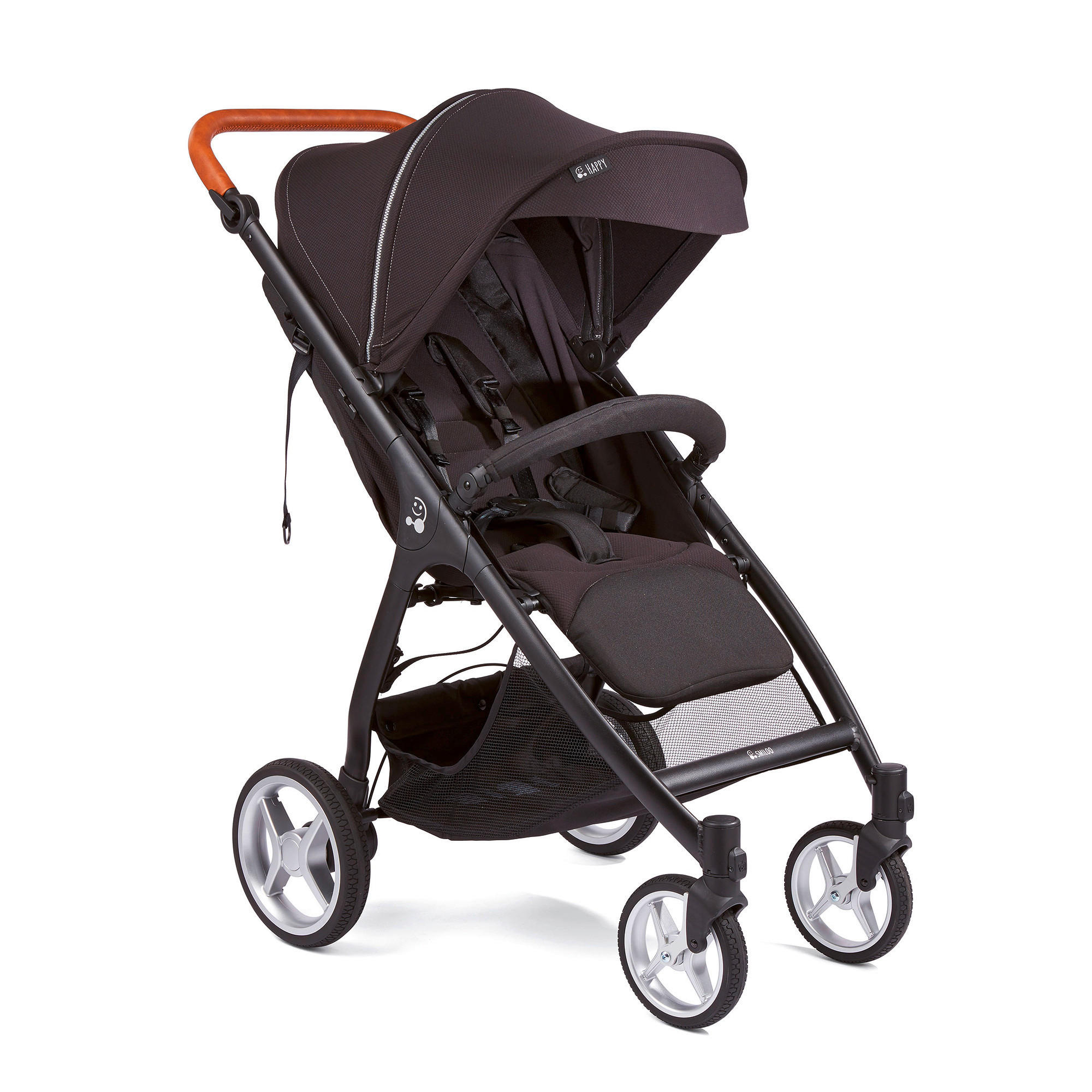 BUGGY Smiloo Happy+  - Schwarz, Basics, Textil/Metall (60/106/100cm) - Gesslein