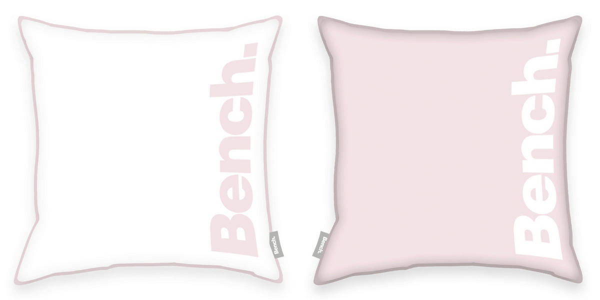 KISSENHÜLLE 50/50 cm  - Rosa/Weiß, KONVENTIONELL, Textil (50/50cm) - Bench