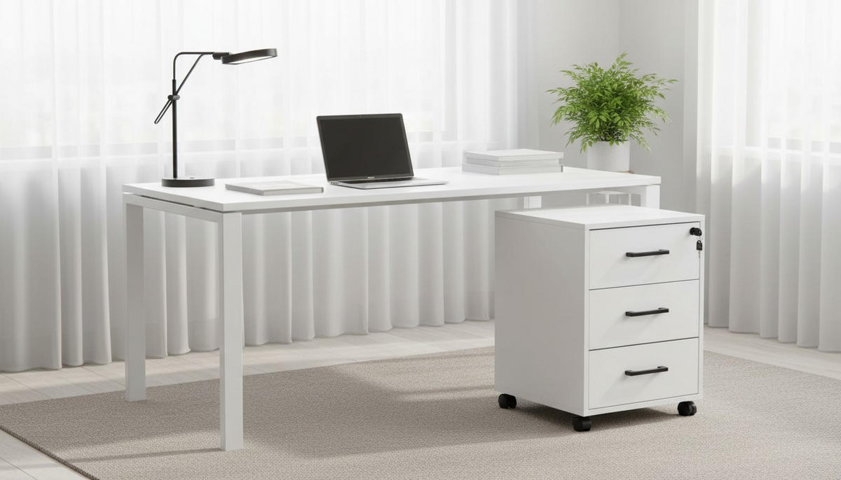 ROLLCONTAINER 43/56/42 cm  - Schwarz/Weiß, MODERN, Holzwerkstoff/Kunststoff (43/56/42cm) - Livetastic