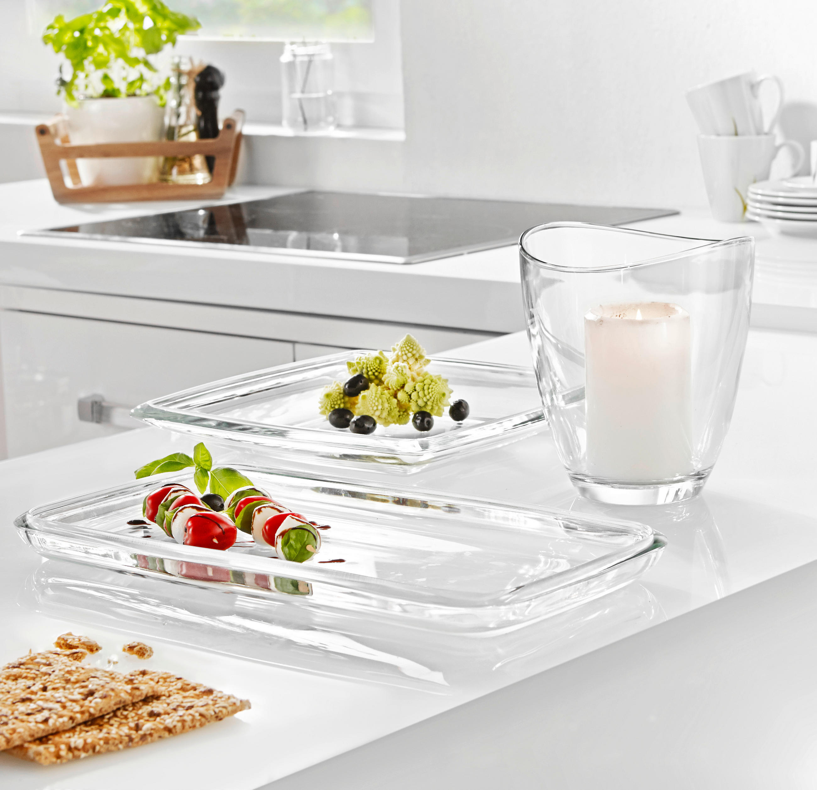 WINDLICHT - Klar, Basics, Glas (15,50/18,00/15,50cm) - Leonardo
