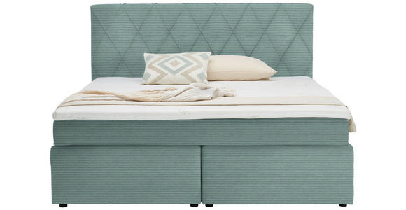 BOXSPRINGBETT 180/200 cm in Mintgrün - Schwarz/Mintgrün, Design, Kunststoff/Textil (180/200cm) - Xora