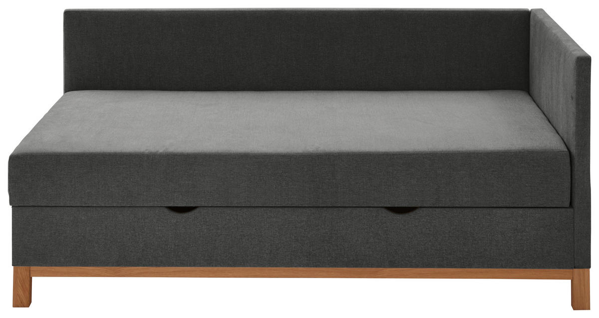 BOXBETT 120/200 cm  in Anthrazit  - Eichefarben/Anthrazit, Design, Holz/Textil (120/200cm) - Boxxx