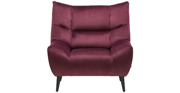 SESSEL in Mikrofaser Weinrot - Weinrot/Schwarz, Design, Textil/Metall (100/104/99cm) - Xora