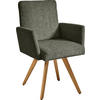 ARMLEHNSTUHL  in Chenille  - Eichefarben/Beige, Design, Holz/Textil (56/92/60cm) - Dieter Knoll