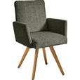 ARMLEHNSTUHL  in Chenille  - Eichefarben/Beige, Design, Holz/Textil (56/92/60cm) - Dieter Knoll