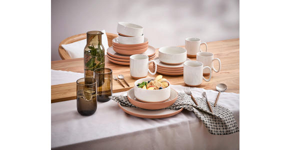 KOMBISERVICE Braun, Weiß Terra Nova 20-teilig 4 Personen  - Braun/Weiß, Trend, Keramik - Novel
