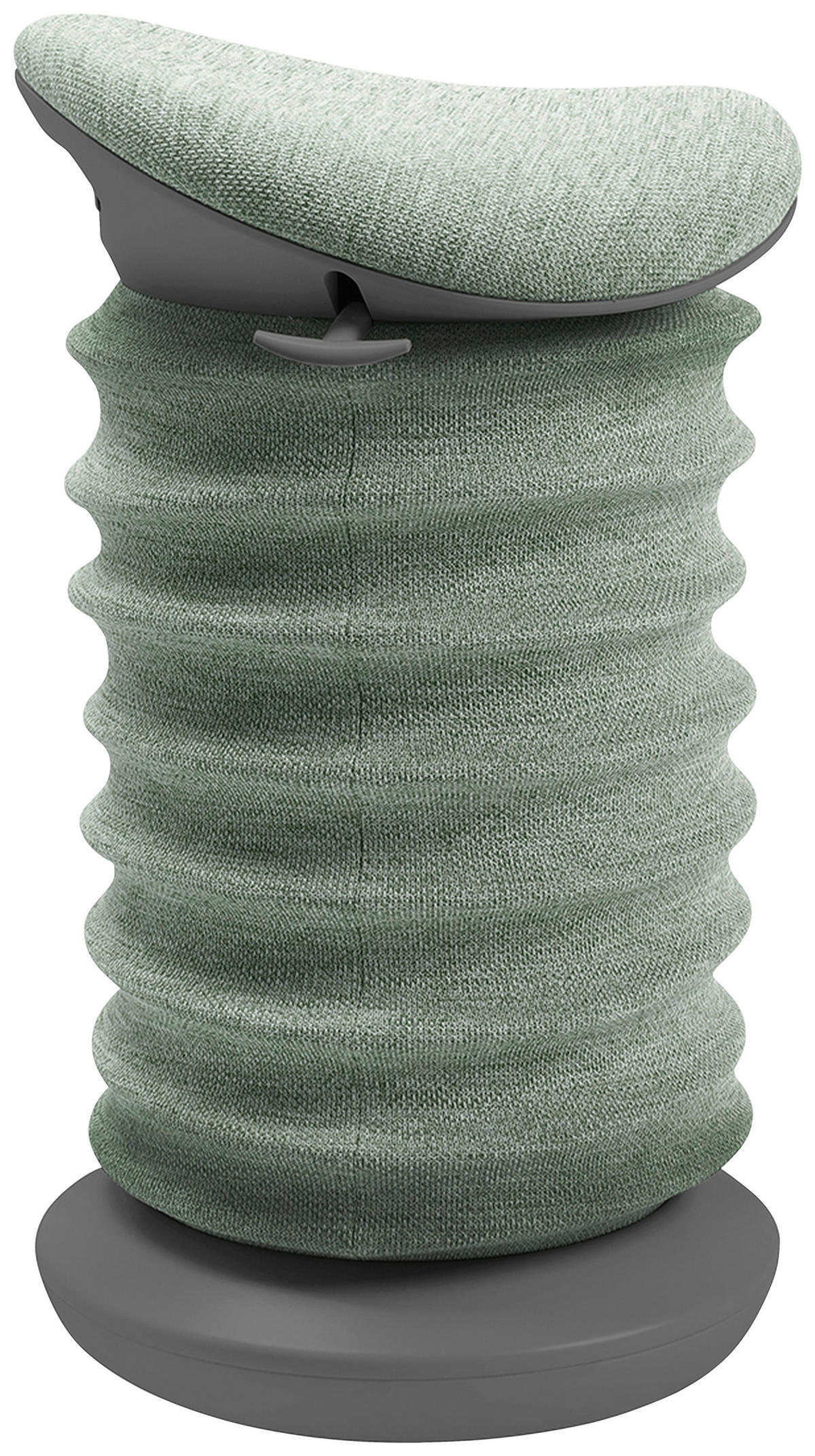 BÜROHOCKER Grau, Hellgrün  - Hellgrün/Grau, Design, Kunststoff/Textil (37,5/53-64/36cm) - Topstar
