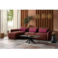 ECKSOFA  in Chenille Bordeaux  190/340 cm  - Bordeaux/Rot, Design, Kunststoff/Textil (190/340cm) - Belluti