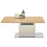 COUCHTISCH in 100/41/65 cm Creme, Edelstahlfarben, Eichefarben - Edelstahlfarben/Eichefarben, Design, Holz/Holzwerkstoff (100/41/65cm) - INVIVUS