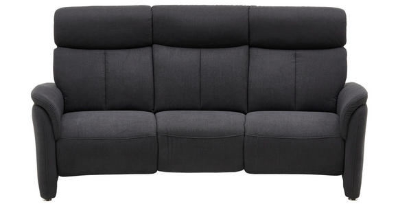 TRAPEZSOFA in Textil Dunkelgrau - Dunkelgrau/Alufarben, KONVENTIONELL, Textil (217/108/106cm) - Cantus