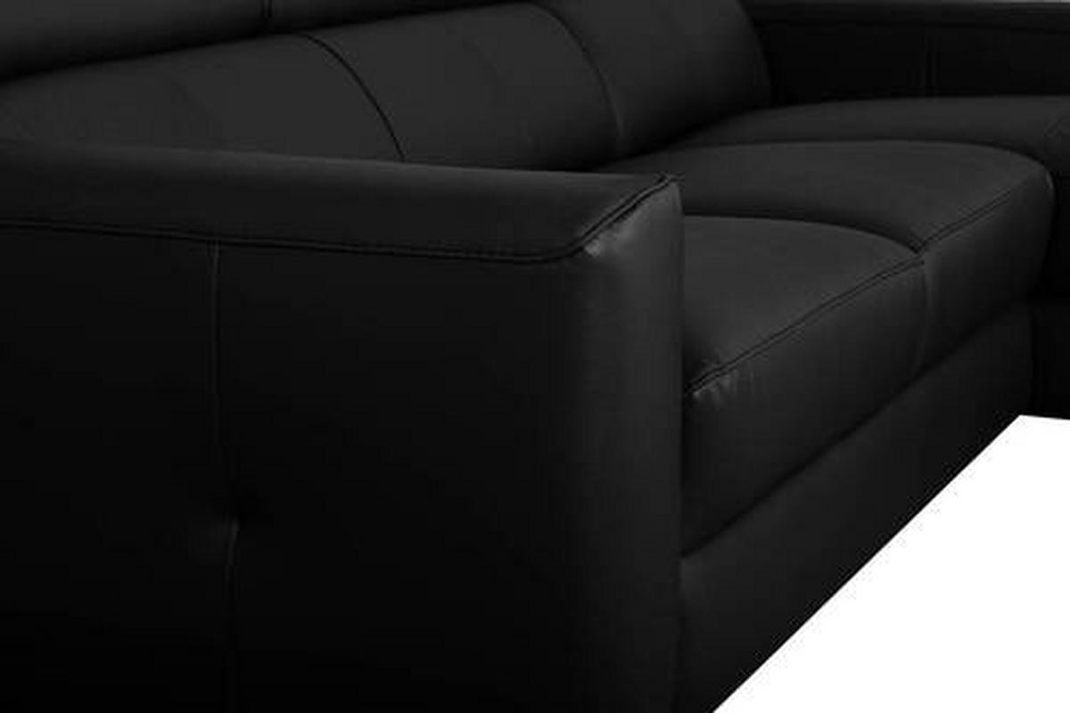 CANAPEA MODULARĂ textil, piele negru  - negru, metal/textil (235/73-97/179cm) - Celina
