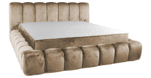 POLSTERBETT Lattenrost, Bettkasten Beige 180/200 cm - Beige/Schwarz, Trend, Kunststoff/Textil (180/200cm) - Esposa