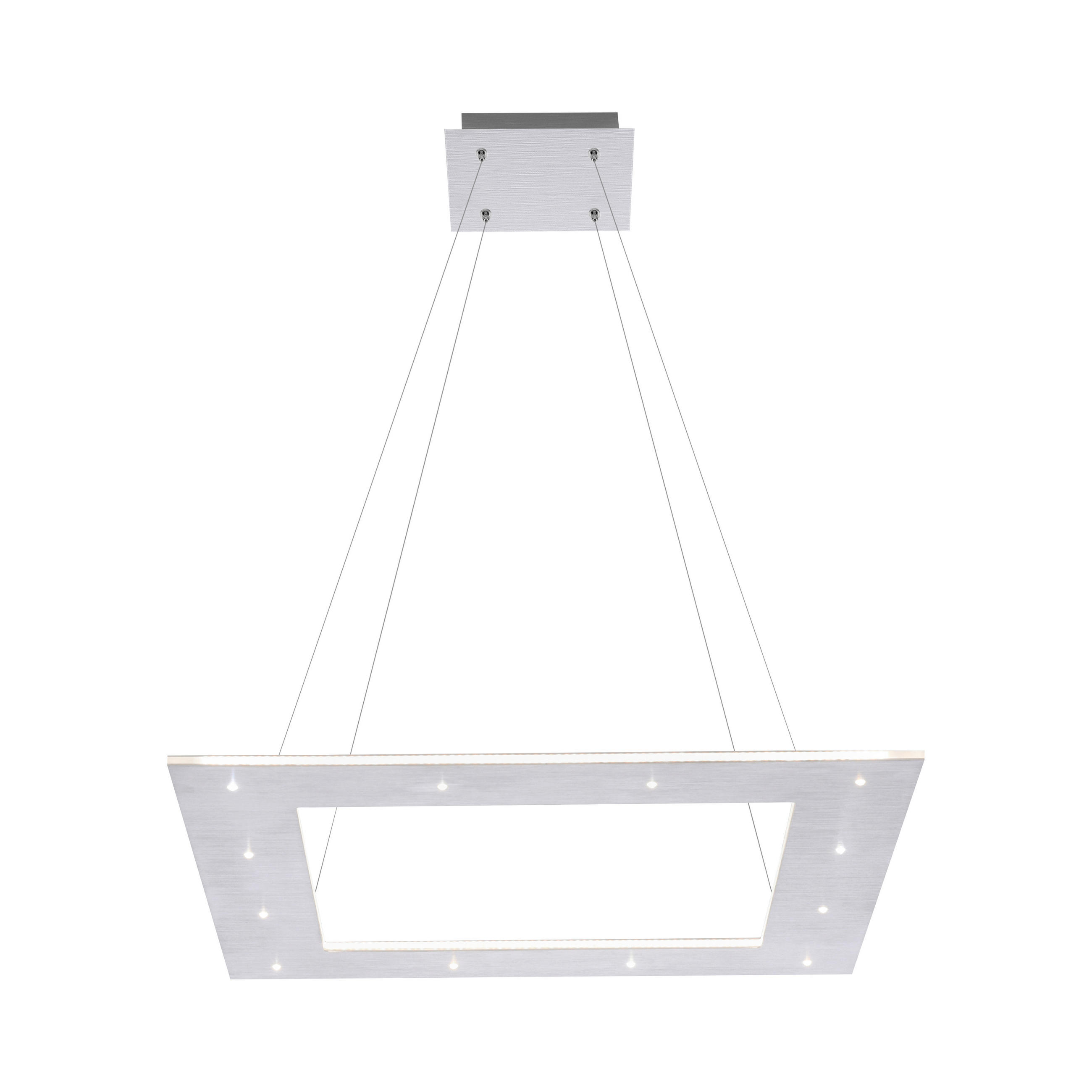 LED-HÄNGELEUCHTE PURE-COSMO 50/50/200 cm   - Alufarben, Design, Kunststoff/Metall (50/50/200cm)