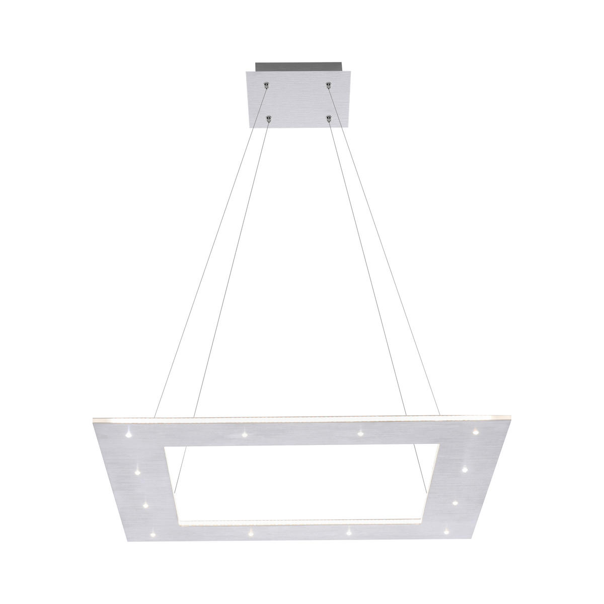 LED-HÄNGELEUCHTE PURE-COSMO 50/50/200 cm   - Alufarben, Design, Kunststoff/Metall (50/50/200cm)