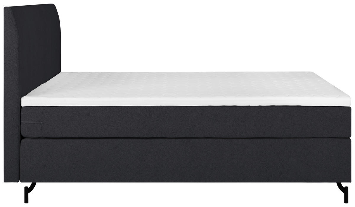 BOXSPRINGBETT 180/200 cm  in Schwarz  - Schwarz, Modern, Textil (180/200cm) - MID.YOU