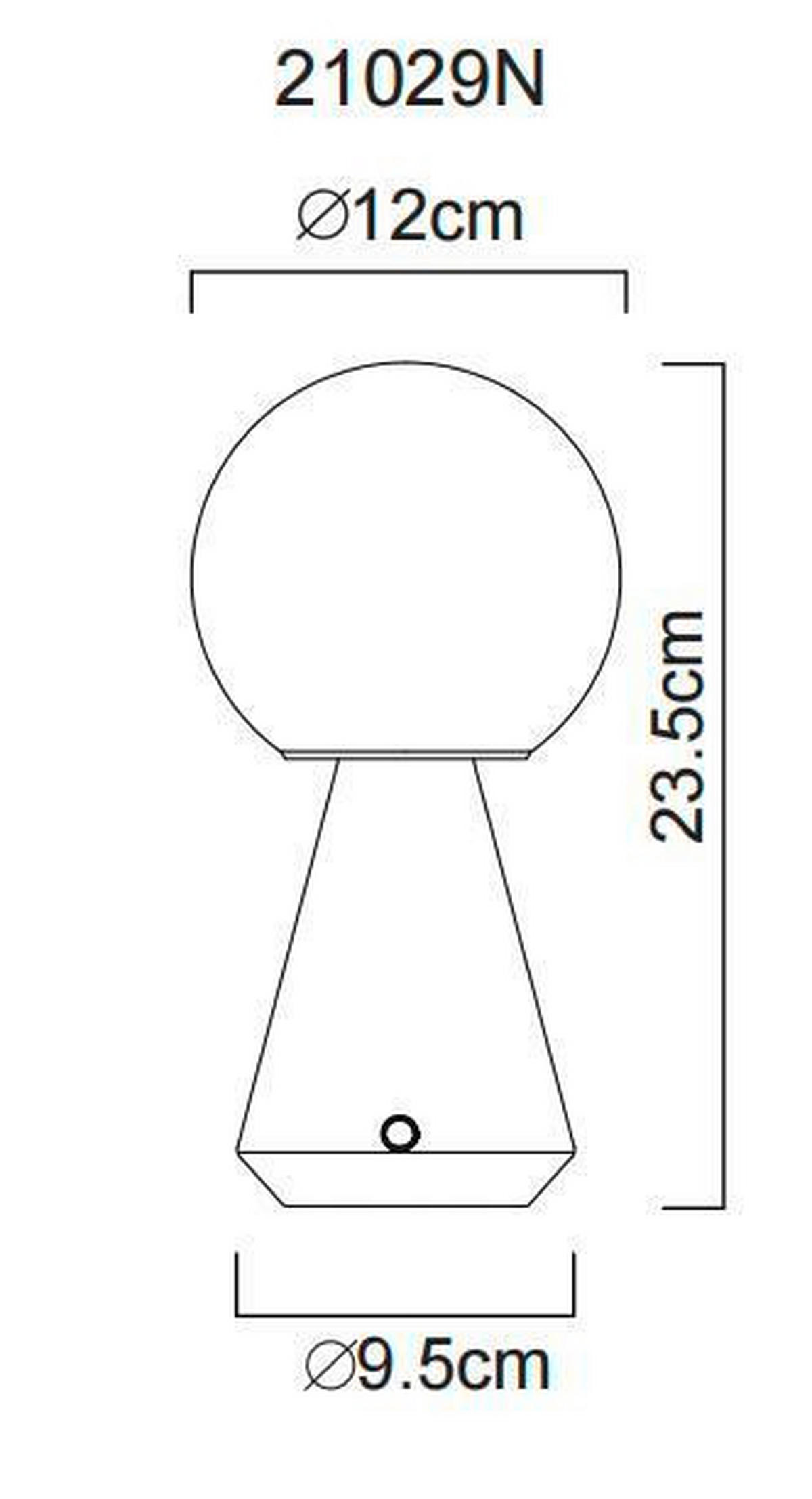 AKKU-TISCHLEUCHTE SORA 12/23,5 cm  - Weiß/Nickelfarben, Design, Kunststoff/Metall (12/23,5cm) - Globo