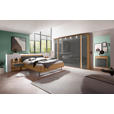 BETTANLAGE 180/200 cm  in Eiche Bianco, Lavagrau  - Eiche Bianco/Lavagrau, Design, Glas/Holz (180/200cm) - Dieter Knoll