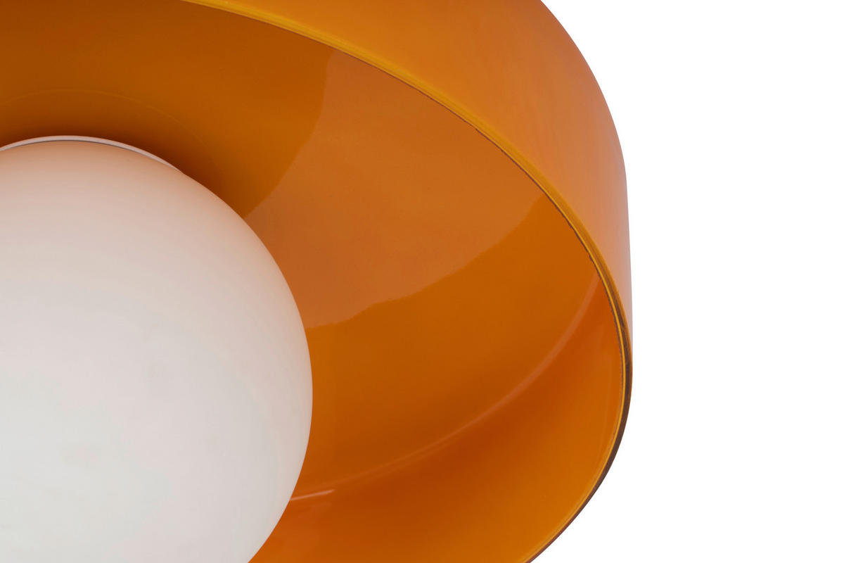 DECKENLEUCHTE 35/18 cm   - Orange, Design, Glas/Metall (35/18cm) - Collet's Monde