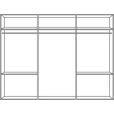 SCHWEBETÜRENSCHRANK 270/210/65 cm 3-türig  - Dunkelgrau/Alufarben, KONVENTIONELL, Glas/Holzwerkstoff (270/210/65cm) - Carryhome