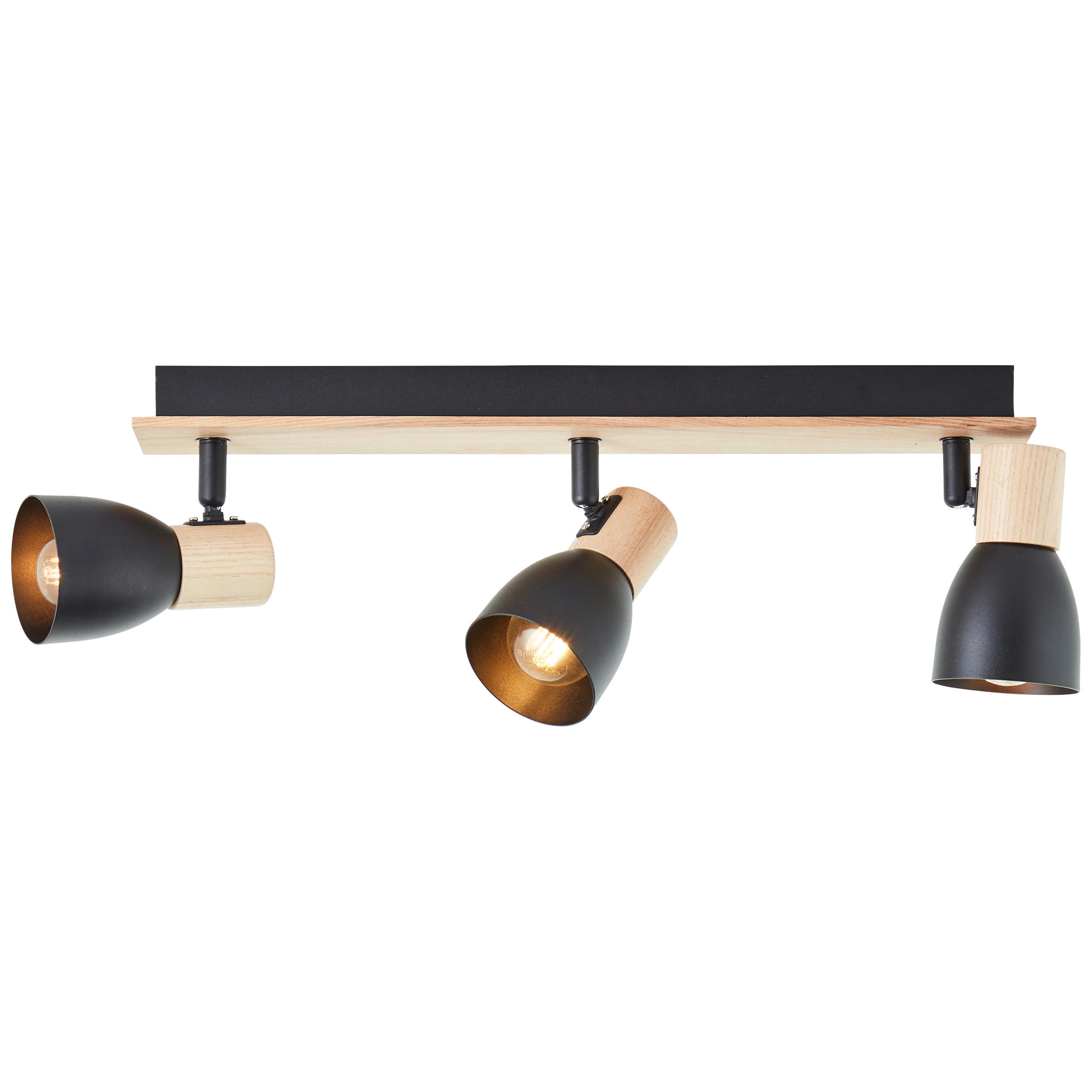 STRAHLER Daintree 47/7 cm   - Schwarz/Naturfarben, Basics, Holz/Metall (47/7cm)