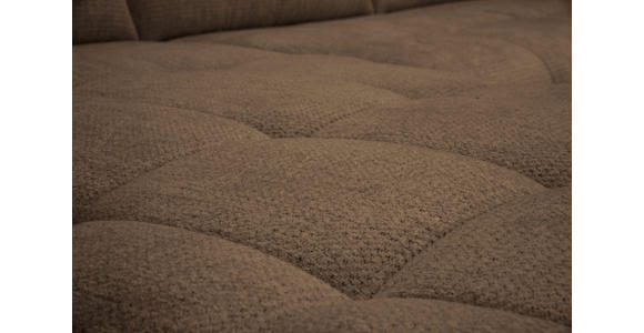 ECKSOFA Terracotta Chenille Armlehnenkissen, Rücken echt, Sitztiefenverstellung  - Terracotta/Schwarz, KONVENTIONELL, Textil/Metall (215/313cm) - Hom`in