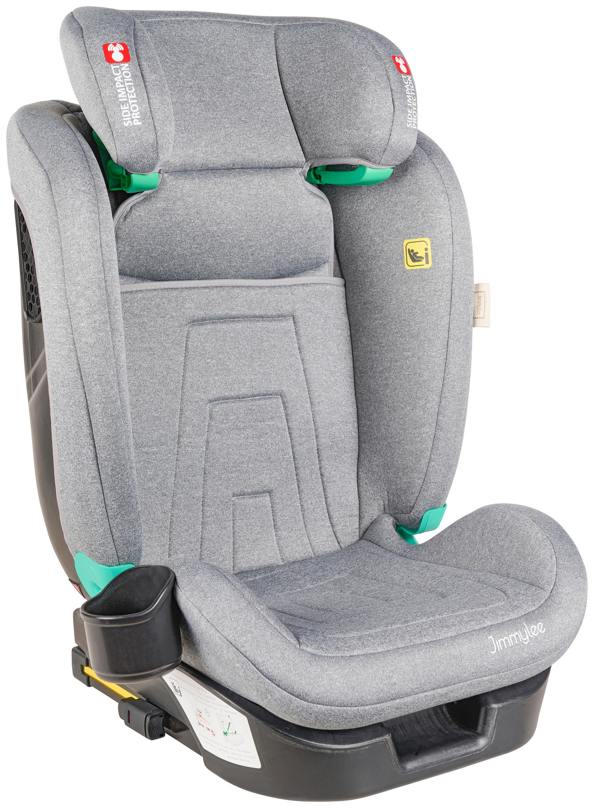 KINDERAUTOSITZ HIGHWAYFIX II  - Grau, Basics, Kunststoff/Textil (44/49/80cm) - Jimmylee