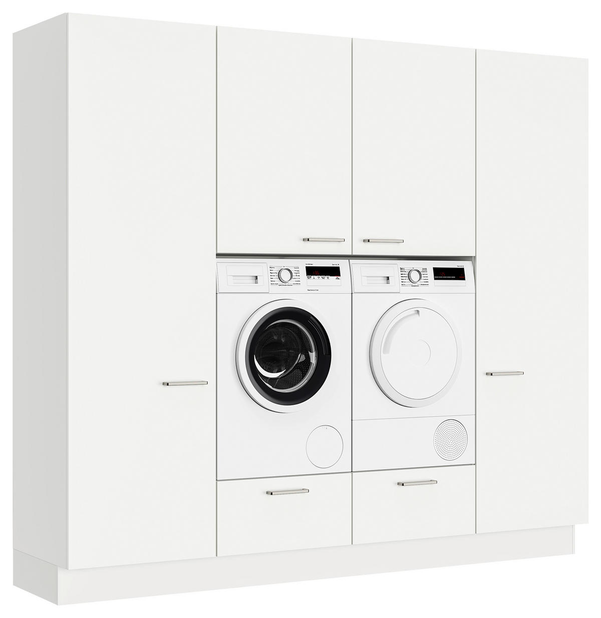 HAUSWIRTSCHAFTSRAUM Touch 240/216,6/58,2 cm Weiß - Weiß, MODERN, Holzwerkstoff (240/216,6/58,2cm) - Nobilia