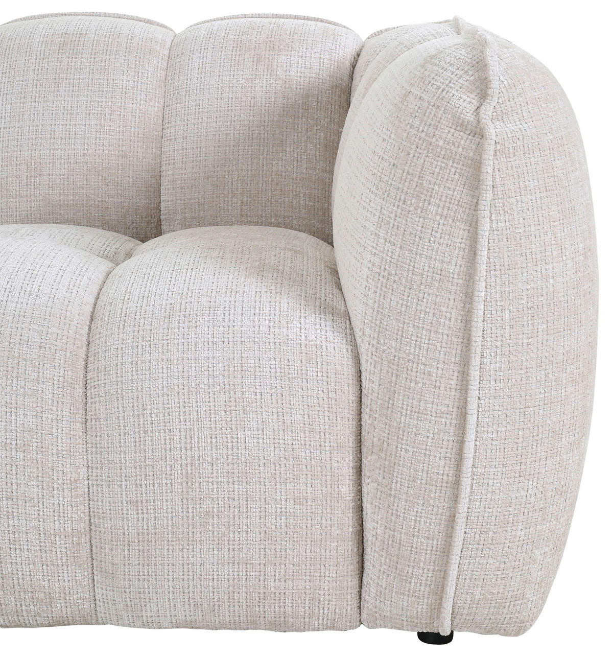 ECKSOFA in Chenille Creme  172/272 cm  - Creme/Schwarz, KONVENTIONELL, Kunststoff/Textil (172/272cm) - Carryhome