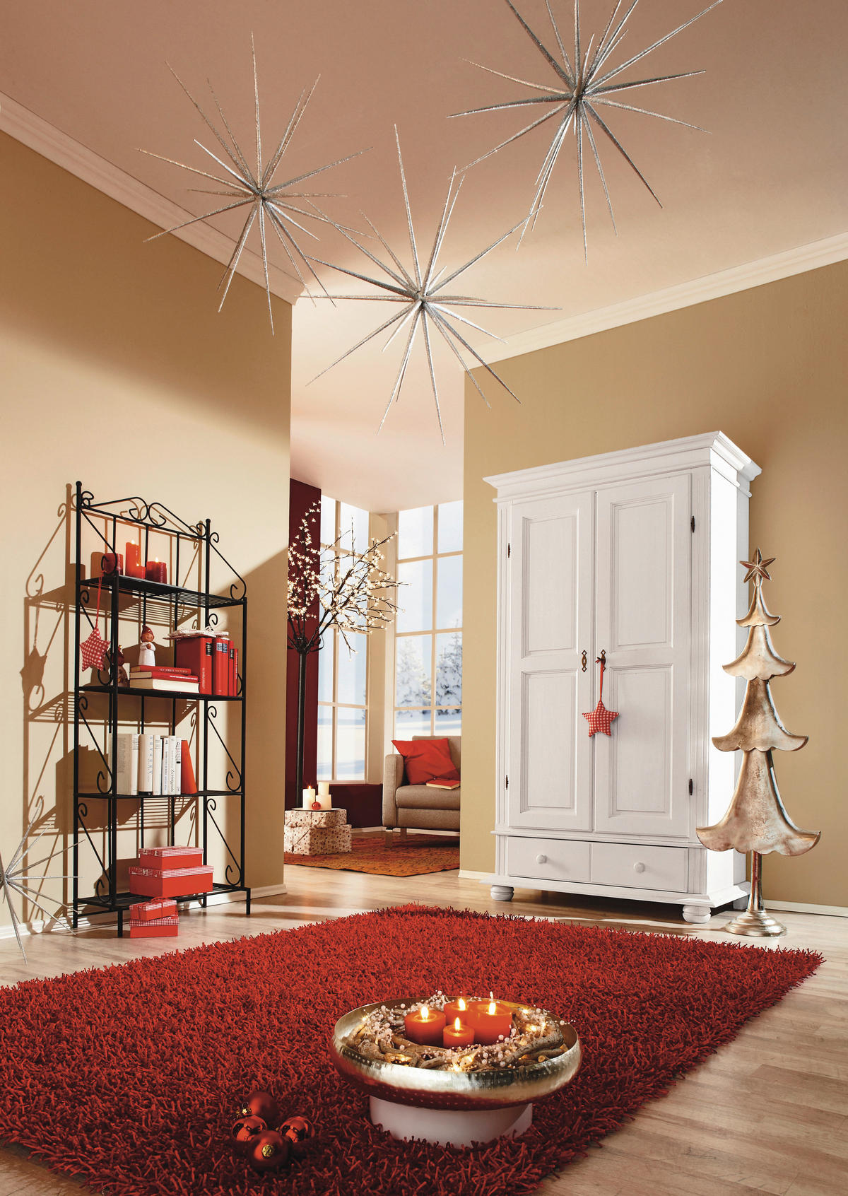 GARDEROBENSCHRANK  in 110/192/58 cm  - Schwarz/Weiß, LIFESTYLE, Holz/Metall (110/192/58cm) - Landscape