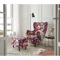 PALL i textil multicolor  - svart/multicolor, Klassisk, trä/textil (63/43/42cm) - MID.YOU