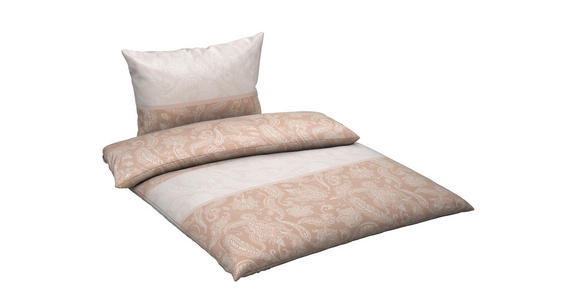 BETTWÄSCHE 2-teilig Satin 140/200 cm  - Beige, Textil (140/200cm) - Novel