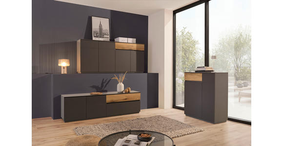 SIDEBOARD  in 180/85/42 cm  - Anthrazit, KONVENTIONELL, Holzwerkstoff (180/85/42cm) - Carryhome