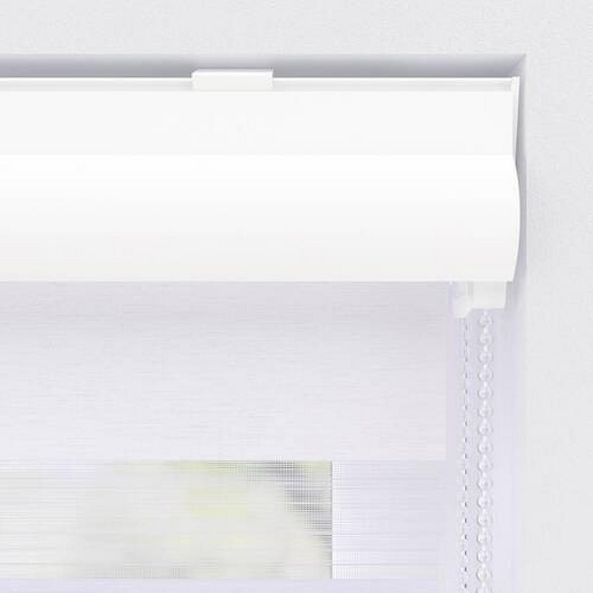 DOPPEL-ROLLO WEIß 70/130 cm  - Weiß, KONVENTIONELL, Textil (70/130cm)