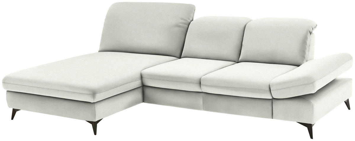 ECKSOFA  in Chenille Naturfarben  198/288 cm  - Schwarz/Naturfarben, Design, Textil/Metall (198/288cm) - Beldomo Style