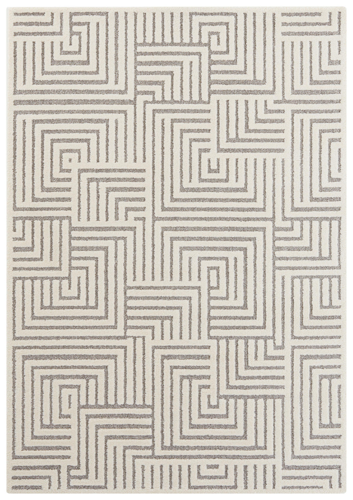 HOCHFLORTEPPICH 80/150 cm New York Creme, Grau  - Creme/Grau, Basics, Kunststoff/Textil (80/150cm) - Hanse Home