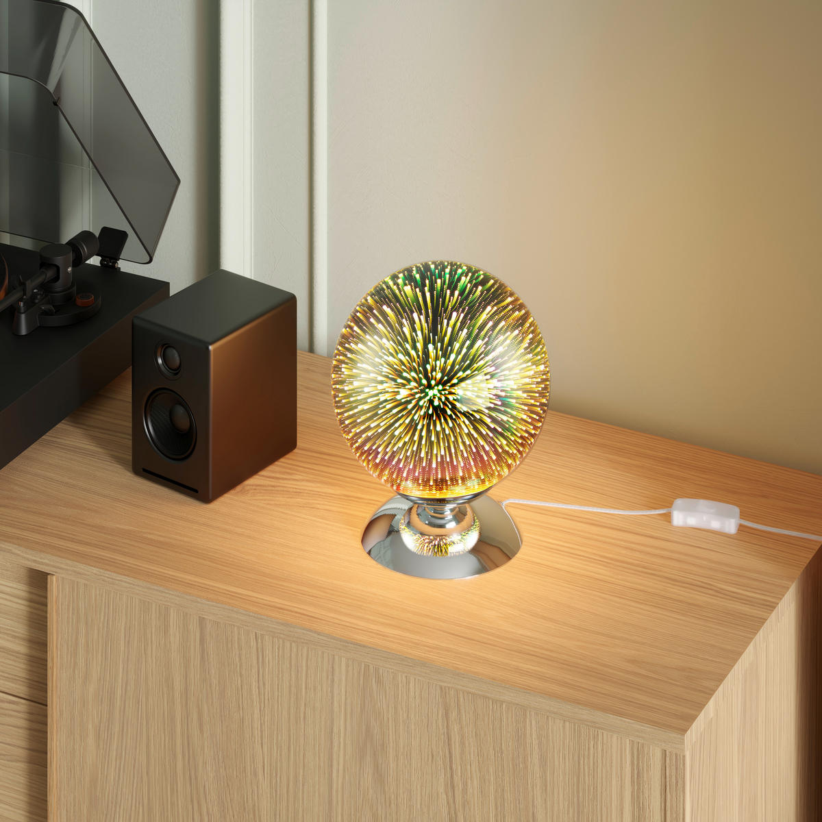 BORDSLAMPA Galaxy 20/25 cm   - kromfärg, Lifestyle, metall/glas (20/25cm) - Novel
