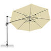 AMPELSCHIRM 370 cm Naturfarben  - Silberfarben/Naturfarben, Basics, Textil/Metall (370cm) - Doppler