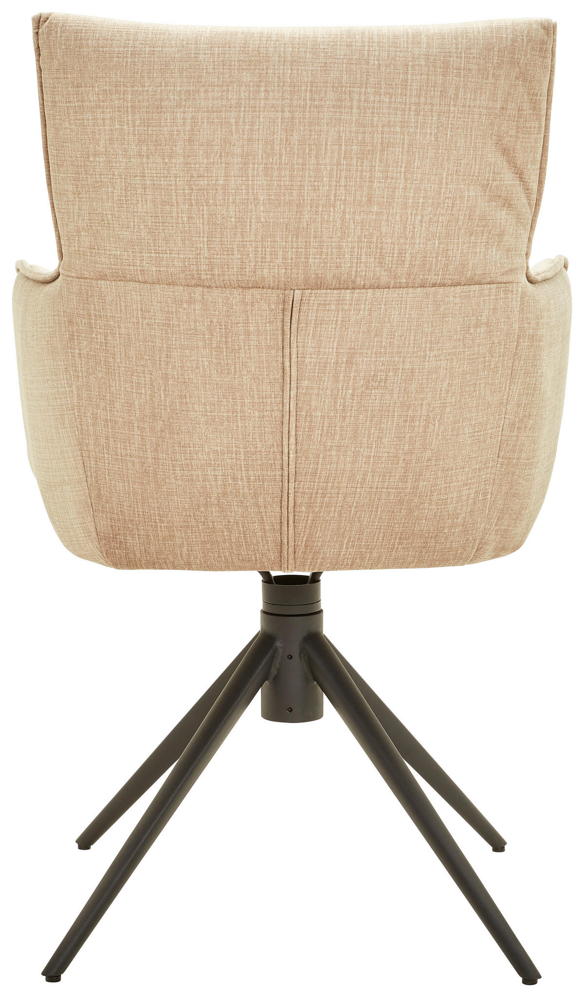 ARMLEHNSTUHL  in Eisen Velours  - Creme/Schwarz, Design, Textil/Metall (58/91/62cm) - Dieter Knoll