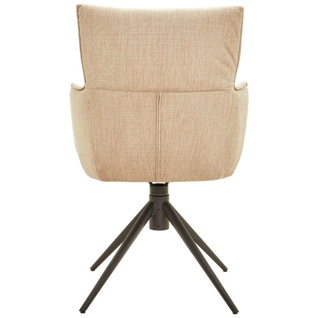 Thumbnail - Dieter Knoll Armlehnstuhl, Creme, Metall, Textil, Drehkreuz, Stativgestell, 58x91x62 cm, Typenauswahl, Sitzfläche 360° d...