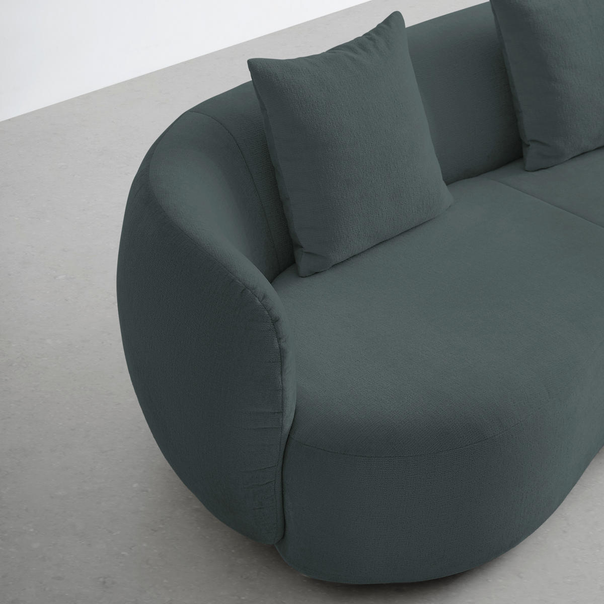 BIG SOFFA i chenille antracit  - svart/antracit, Modern, textil/plast (235/72/110cm) - MID.YOU