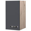 KÜCHENOBERSCHRANK 30/54/32 cm  in Dunkelgrau, Eiche San Remo  - Edelstahlfarben/Dunkelgrau, MODERN, Holzwerkstoff/Metall (30/54/32cm) - FlexWell