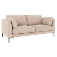 2,5-SITS SOFFA i beige  - beige/svart, Klassisk, metall/trä (190/83/98cm) - Rowico